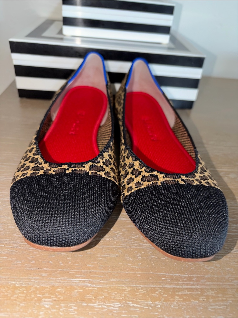 Rothy’s The Square Little Cat leopard cheetah print round toe ballet flats 8 NEW - Picture 4 of 7